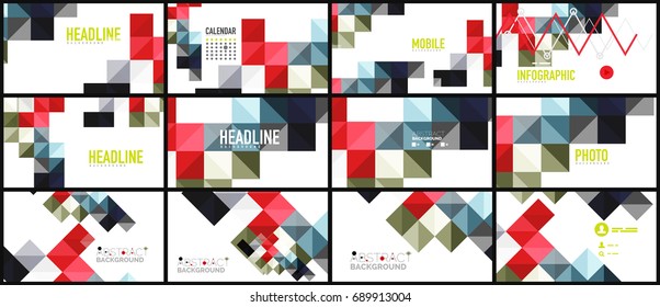 Plano de fundo da apresentação geométrica moderna. Conceito comercial ou elemento de tecnologia digital, brochura ou design de folheto para layouts de banner da Web