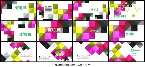 Modern geometric presentation background. Business concept or digital technology element, brochure or flyer design for web banner layouts
