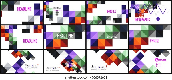 Modern geometric presentation background. Business concept or digital technology element, brochure or flyer design for web banner layouts