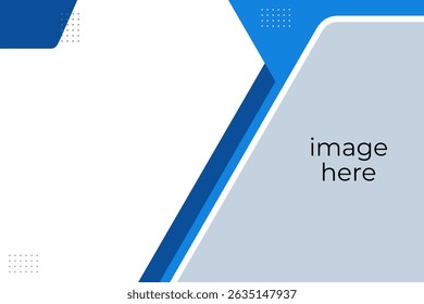 Modern Geometric Presentation Template in Blue and White