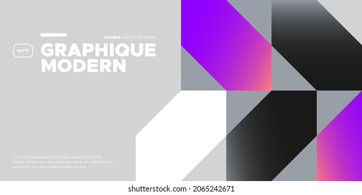 Plantilla de presentación geométrica moderna. Banner vectorial mínimo.