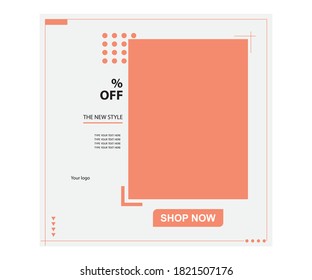 Modern geometric promotion square web banner for social media mobile apps. Elegant sale and discount promo backgrounds. Email ad newsletter layouts  essay to use any mobile app. EPS 10