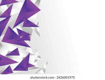 púrpura geométrico moderno con fondo plateado