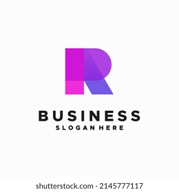 Modern Geometric R Initial logo designs concept vector, Business Initial Letter logo