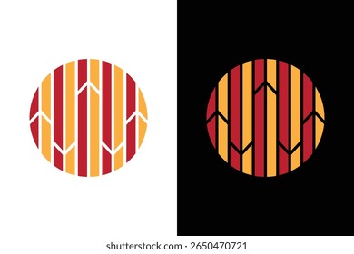 Patrón geométrico moderno rojo y oro