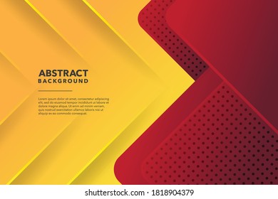 modern geometric red and yellow background template