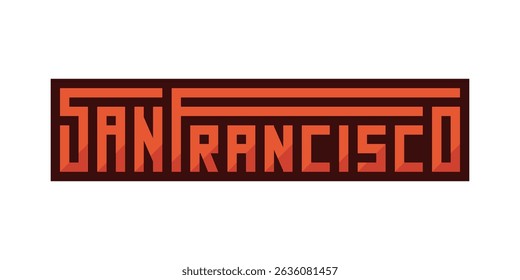 Gráfico de tipografia de ilustração de design de letras em negrito de São Francisco