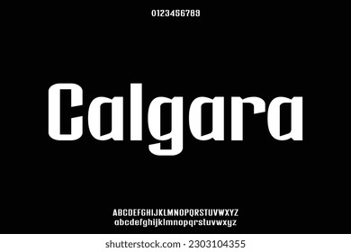 Modern geometric sans serif display font vector