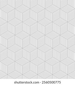 Modern geometric seamless pattern background. Lattice with hexagonal tiles