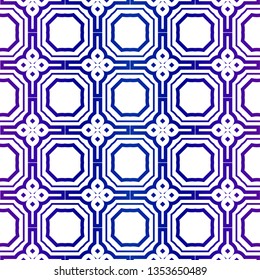 Modern geometric Seamless Pattern. Decorative Texture For Wallpaper, Invitation, Fabric. Vector Illustration. Purple Color