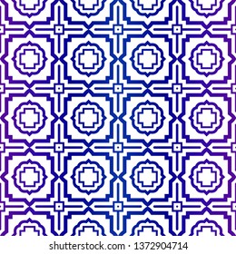 Modern geometric Seamless Pattern. Decorative Texture For Wallpaper, Invitation, Fabric. Vector Illustration. Purple Color