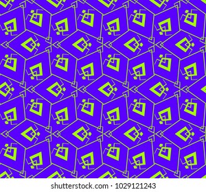 Modern geometric seamless pattern. For design, page fill, wallpaper. Vector illustration