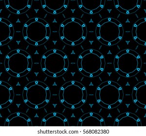 Modern geometric seamless pattern. For design, page fill, wallpaper. Vector illustration
