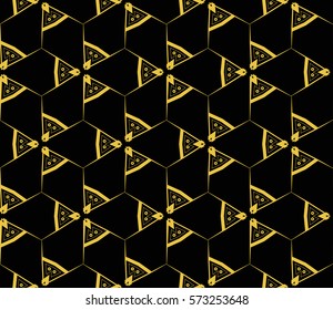 Modern geometric seamless pattern. For design, page fill, wallpaper. Vector illustration