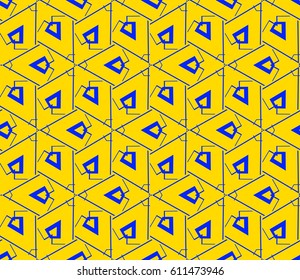 Modern geometric seamless pattern. For design, page fill, wallpaper. Vector illustration