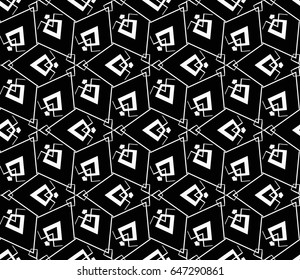 Modern geometric seamless pattern. For design, page fill, wallpaper. Vector illustration