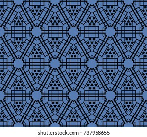 Modern geometric seamless pattern. For design, page fill, wallpaper. Vector illustration
