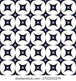 Modernes geometrisches nahtloses Muster mit marineblauen Sternmotiven