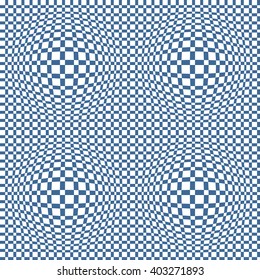 Modern geometric seamless pattern with optical effects