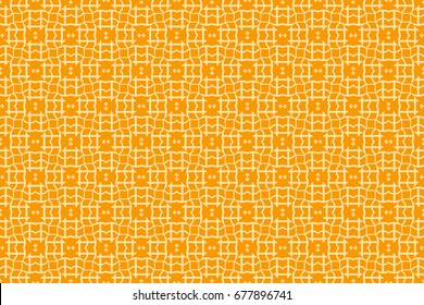 modern geometric seamless pattern in orange color style. vector illustration. for design invitation card, gift box, background, wallpaper, textile