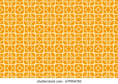 modern geometric seamless pattern in orange color style. vector illustration. for design invitation card, gift box, background, wallpaper, textile