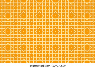 modern geometric seamless pattern in orange color style. vector illustration. for design invitation card, gift box, background, wallpaper, textile