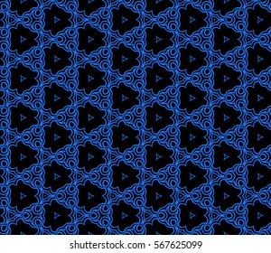 modern geometric seamless pattern with oval and swirl shape. vector illustration. for wallpaper, interior design