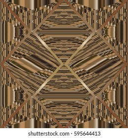 Modern  geometric seamless pattern. Stylish abstract  background. Luxury ornate  wallpaper. Surface vector trendy wood  texture for fabric, textile. Geometrical creative ornament.