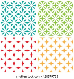 Modern Geometric seamless patterns in vector design