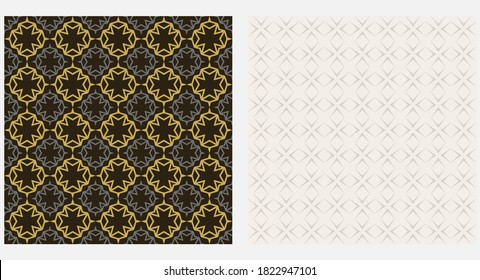 Modern geometric seamless patterns, wallpaper textures