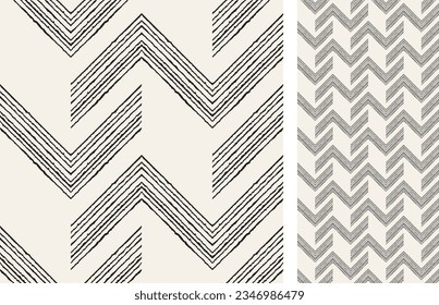 Tile geométrico moderno sin costuras. Patrón de cheurón en doodle. Patrón elegante para cerámica, papel pintado, linóleo, textil, fondo de página web. Ilustración del vector
