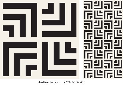 Moderne geometrische nahtlose Tile. Stilvolles Muster für Keramikfliesen, Tapete, Linoleum, Textilien, Webseitenhintergrund. Vektorgrafik