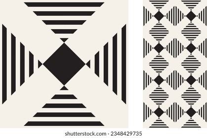 Tile geométrico moderno sin costuras. Patrón elegante para cerámica, papel pintado, linóleo, textil, fondo de página web. Ilustración del vector