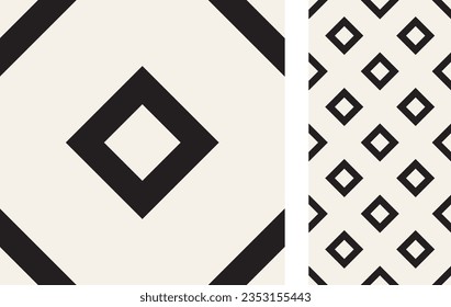 Moderne geometrische nahtlose Tile. Stilvolles Muster für Keramikfliesen, Tapete, Linoleum, Textilien, Webseitenhintergrund. Vektorgrafik