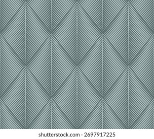 Moderna geométrica sem emenda padrão vetor agulhas de pinheiro verde silenciado