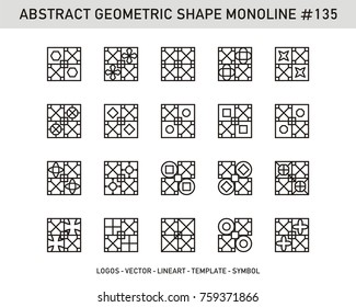 Modern Geometric set.  Artline shapes. Stock vector Design.