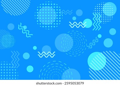 modern geometric shape background in blue with dark blue background