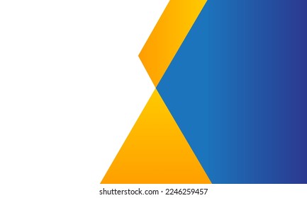 Modern geometric shape Blue Orange background for business presentation