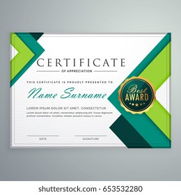 Modern Geometric Shape Certificate Design Template Stock Vector ...