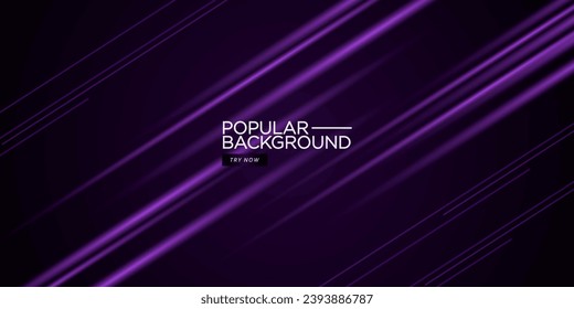 Modern geometric shape with dark purple background. Dynamic speed light shapes elements. Cool design. Eps10 vector illustration.