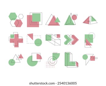 Modern Geometric Shape Element Set