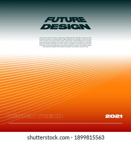 Modern geometric shape gradient design for album cover vinyl poster vector futuristic design art abstract