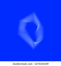 modern geometric shape with line art or monoline diamond or crystal rock or stone logo design vector icon illustration inspiration