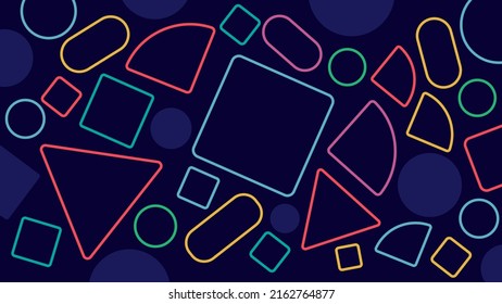 Modern geometric shape lines vector background