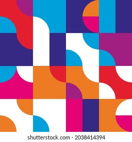 Modern geometric shape with simple shape and figure. Abstract vector pattern design in Scandinavian style for web banner, business presentation, branding package, fabric print, wallpaper