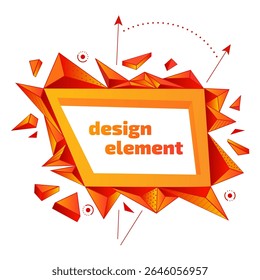 Modern geometric shape. Vector trendy element. Template graphics with geometric speech bubbles and banners with frames to put your own text