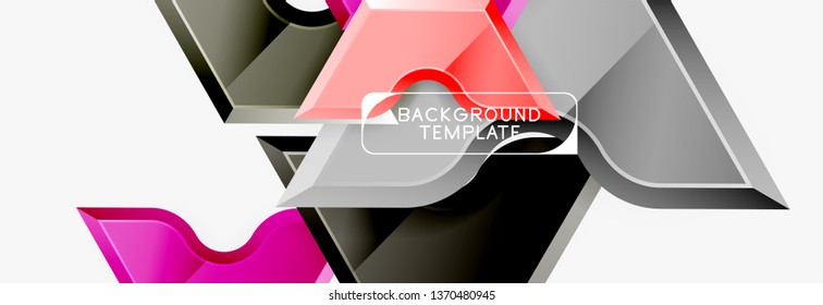 Moderne geometrische Formen abstrakter Hintergrund oder Logo-Element. Dynamisches Farbdesign. Vektorgrafik