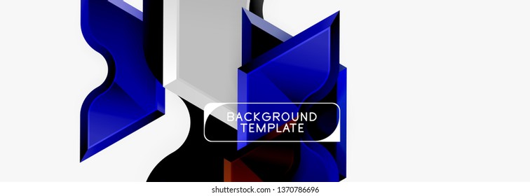 Formas geométricas modernas de fondo abstracto o elemento de logotipo. Diseño de color dinámico. Ilustración del vector