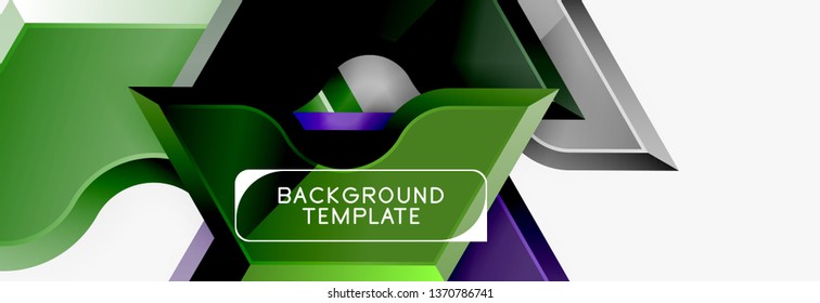 Moderne geometrische Formen abstrakter Hintergrund oder Logo-Element. Dynamisches Farbdesign. Vektorgrafik