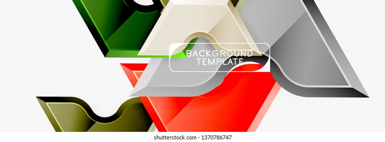Moderne geometrische Formen abstrakter Hintergrund oder Logo-Element. Dynamisches Farbdesign. Vektorgrafik